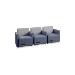 Compass 3 Seat Lounge Chair Set with Power