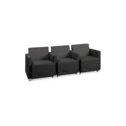Compass 3 Seat Lounge Chair Set with Power