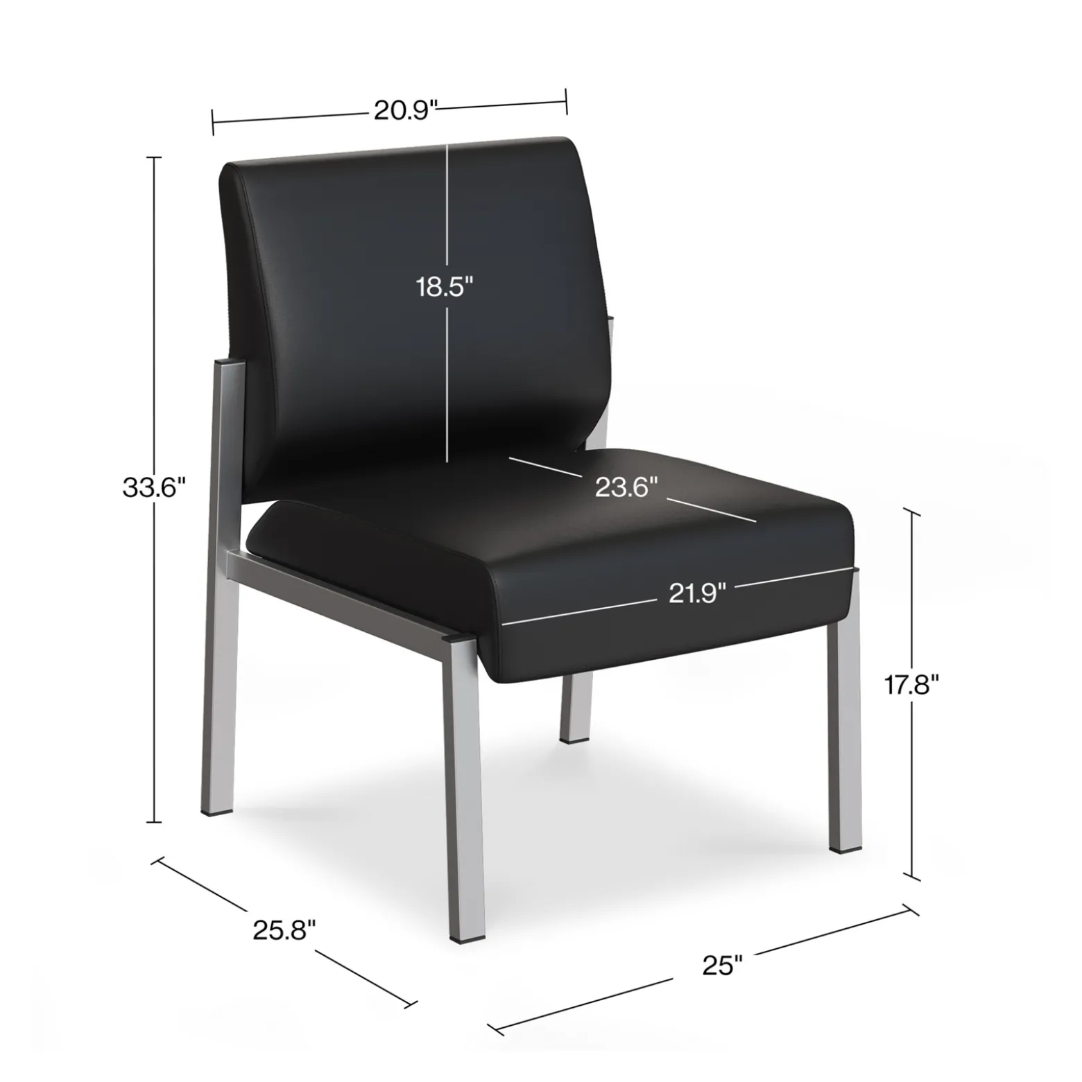 Compass Armless Guest Chair