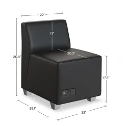 Compass Armless Lounge Chair with Power