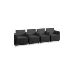 Compass Four Seat Lounge Chair Set with Power