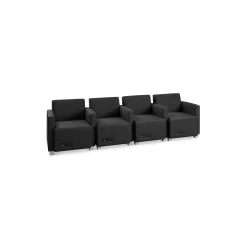 Compass Four Seat Lounge Chair Set with Power