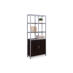 Compass 72"H Five-Shelf Bookcase with Doors