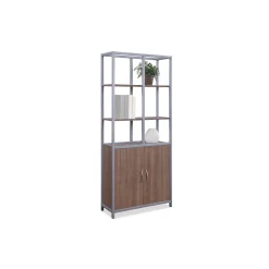 Compass 72"H Five-Shelf Bookcase with Doors