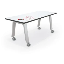 Compass Makerspace 29"H Whiteboard Table - 72"W x 30"D