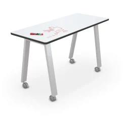 Compass Makerspace 42"H Whiteboard Table - 72"W x 30"D