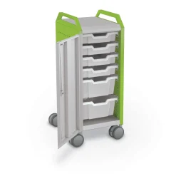 Compass Makerspace Mini Mobile Cart with Storage Trays