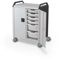 Compass Makerspace Mobile Cart with Storage Trays