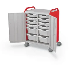 Compass Makerspace Mobile Cart with Storage Trays
