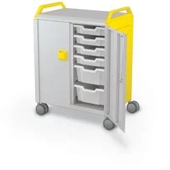 Compass Makerspace Mobile Cart with Storage Trays
