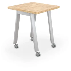 Compass Makerspace Table - Butcher Block 43"H- 36"W x 36"D