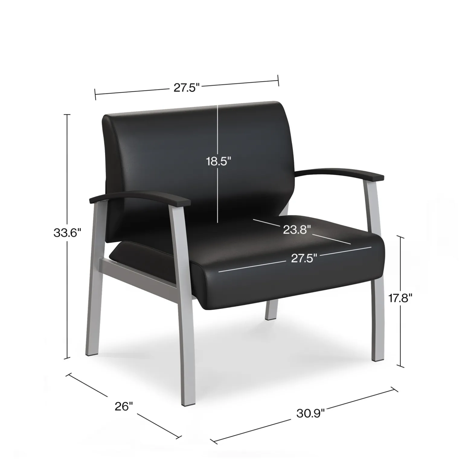 Compass Oversized Guest Chair with Arms