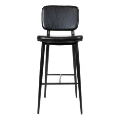 Concord Leather Mid-Back Bar Stools - 2 Pack