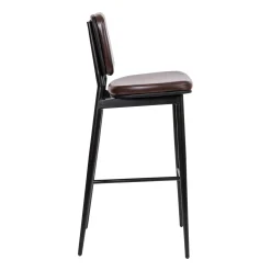 Concord Leather Mid-Back Bar Stools - 2 Pack