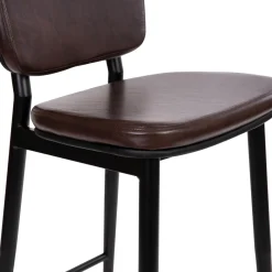 Concord Leather Mid-Back Bar Stools - 2 Pack