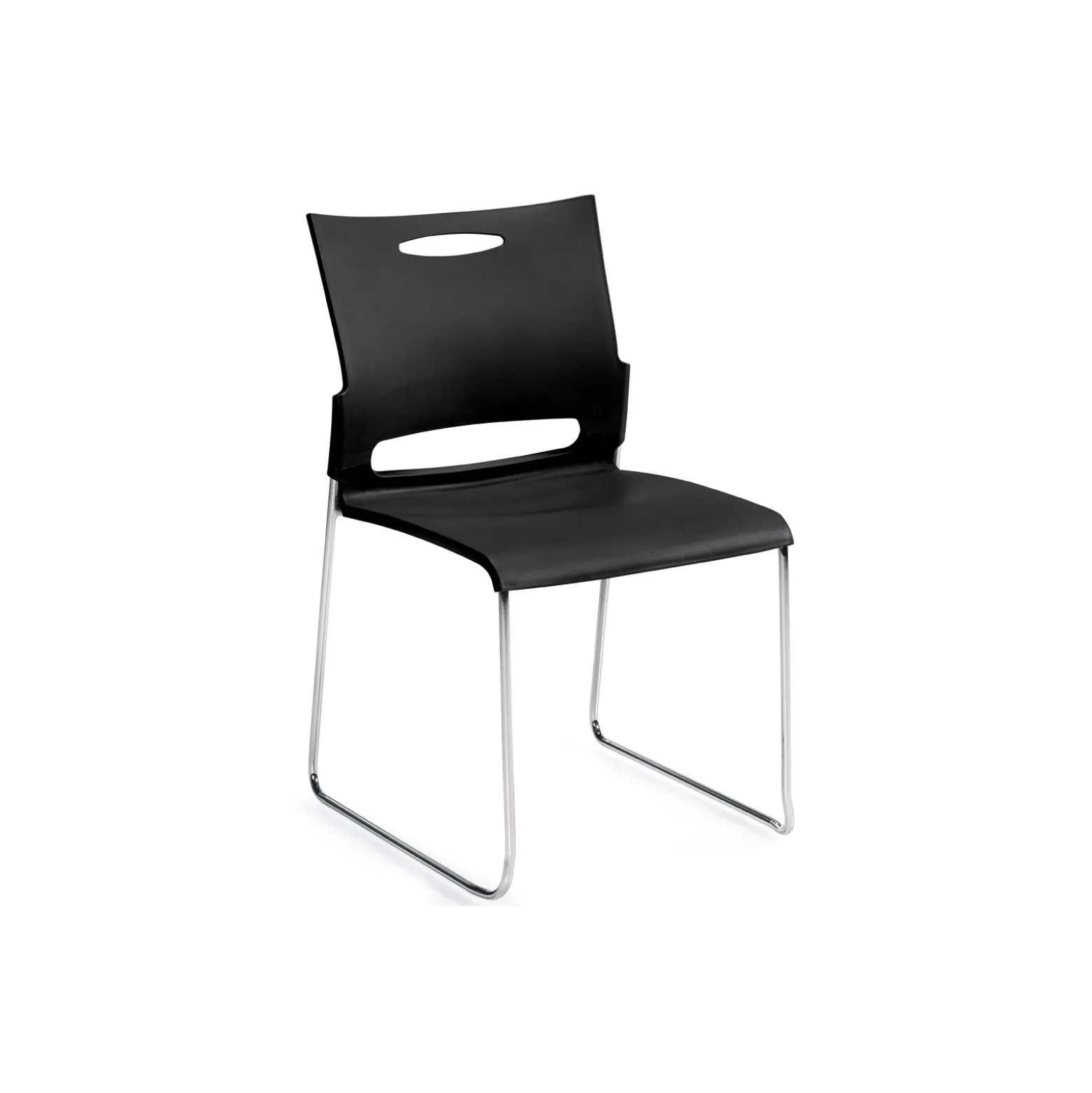 Contemporary Armless Plastic Stacking Chair