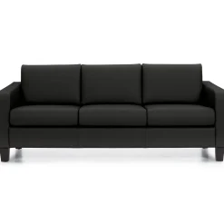 Contemporary Bonded Leather Three Seat Sofa