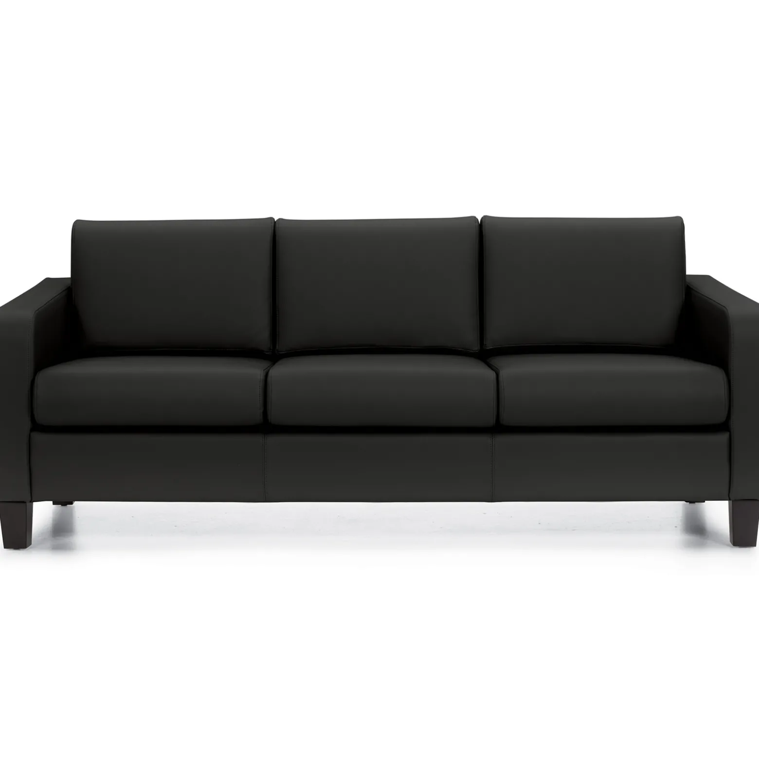 Contemporary Bonded Leather Three Seat Sofa