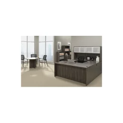 Contemporary Bow Front L-Shaped Desk