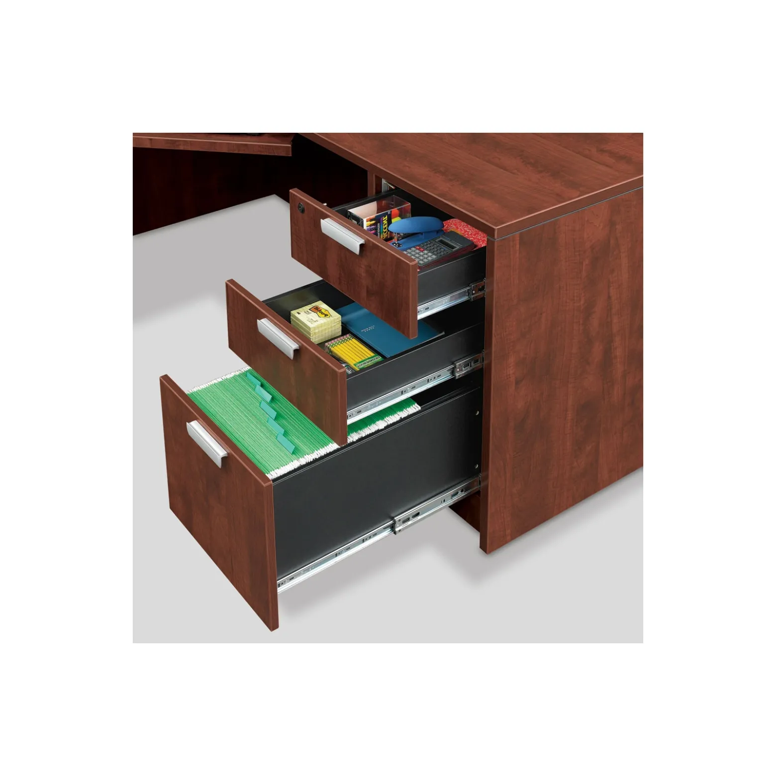 Contemporary Corner L-Shaped Desk - 71"W x 71"D