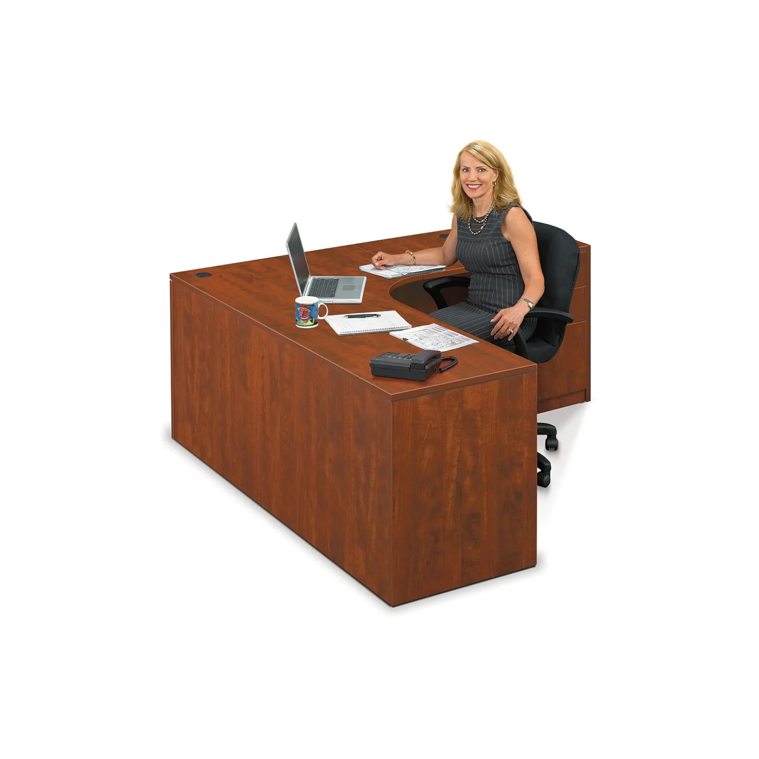 Contemporary Corner L-Shaped Desk - 71"W x 71"D