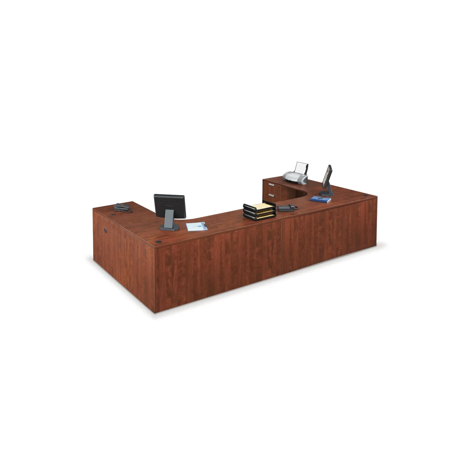 Contemporary Corner L-Shaped Desk - 71"W x 71"D