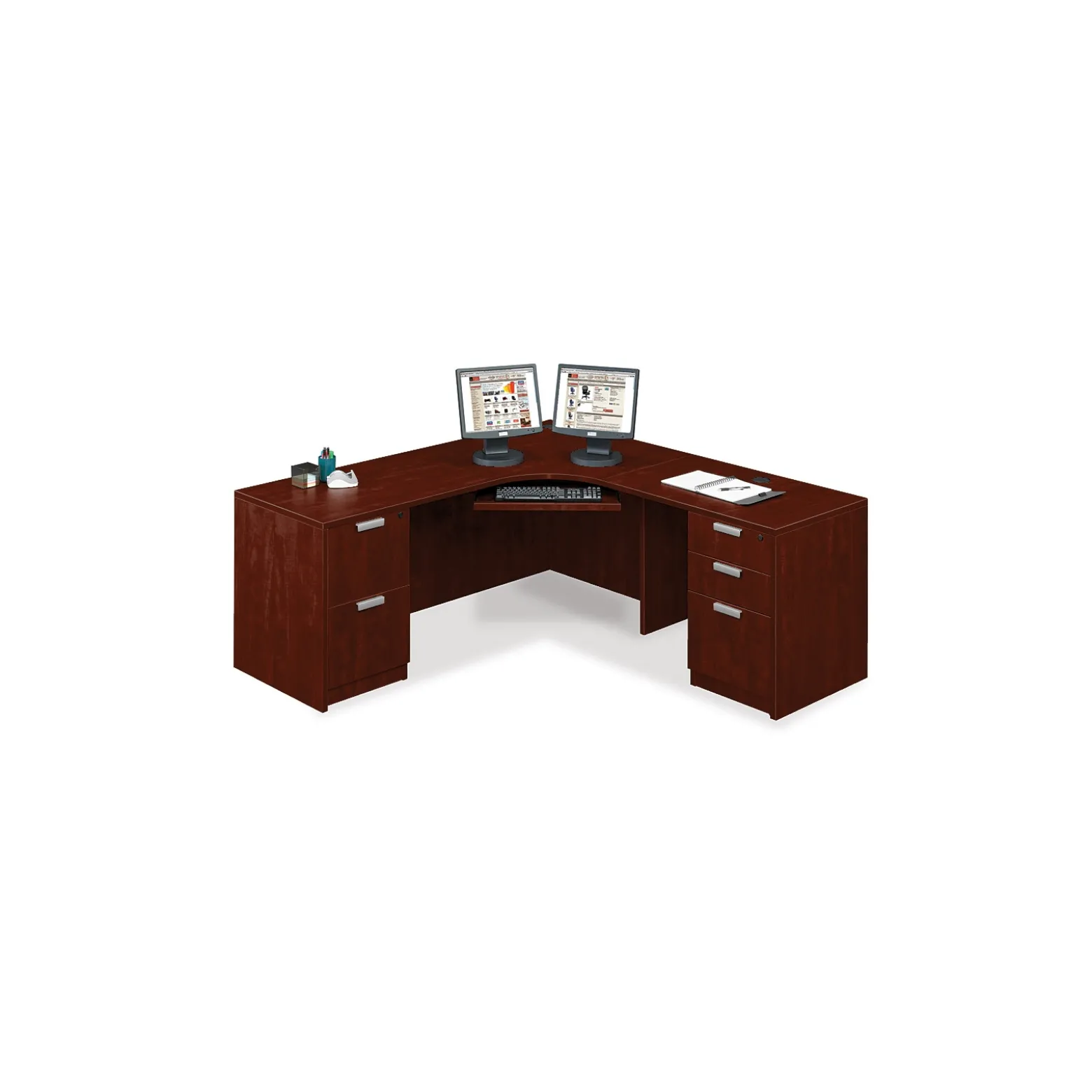 Contemporary Corner L-Shaped Desk - 71"W x 71"D