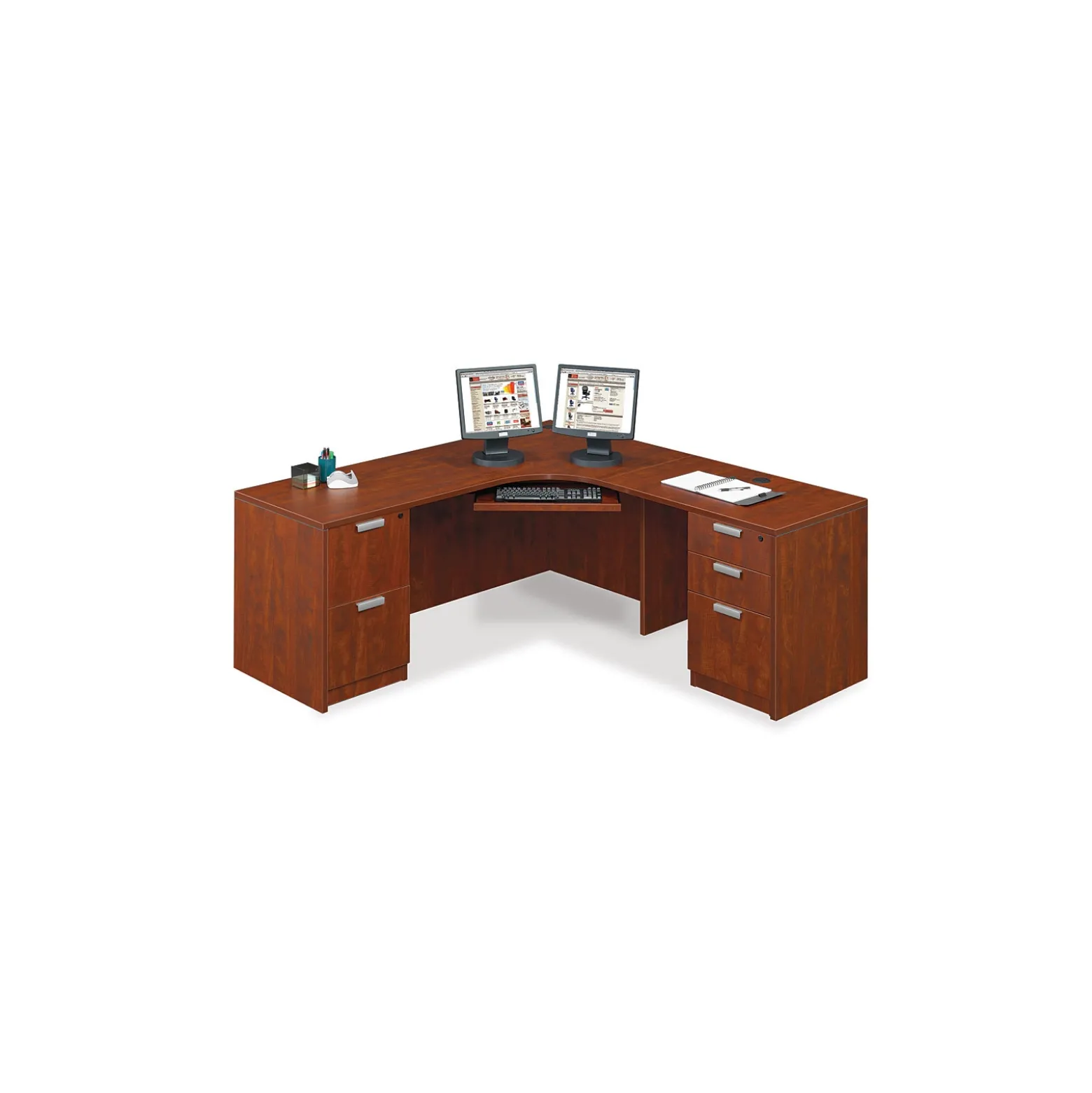 Contemporary Corner L-Shaped Desk - 71"W x 71"D