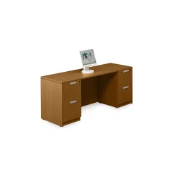 Contemporary Double Pedestal Credenza Desk- 71