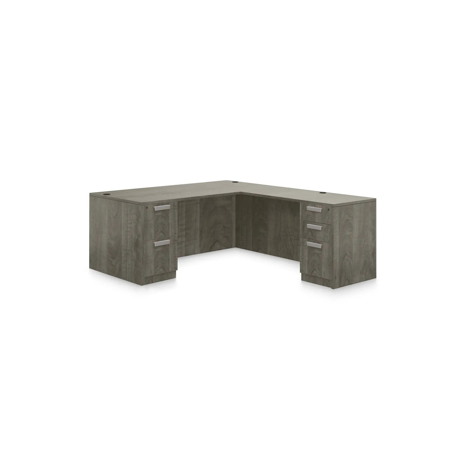 Contemporary Laminate L-Shaped Desk - 71"W x 84"D