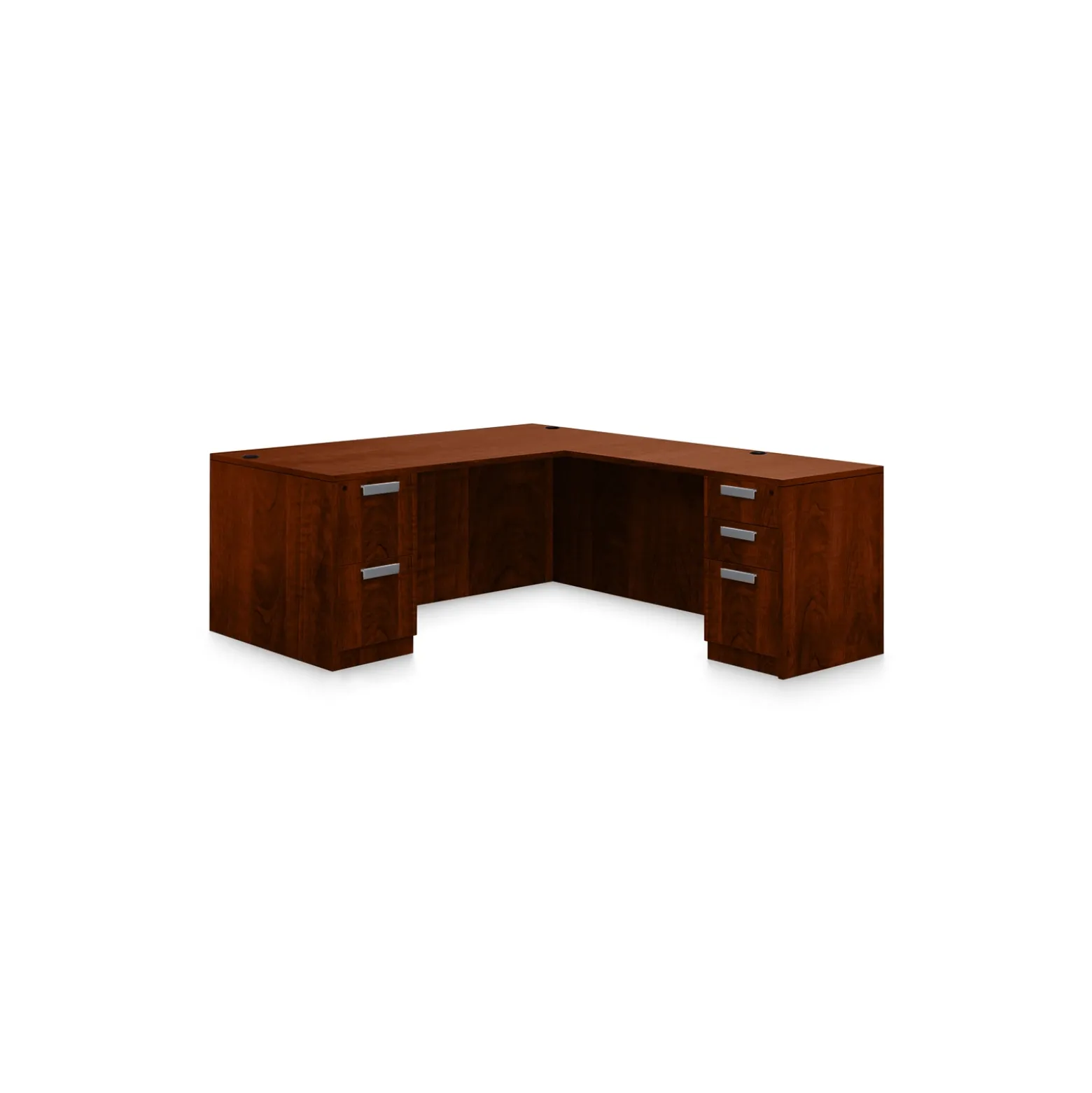 Contemporary Laminate L-Shaped Desk - 71"W x 84"D