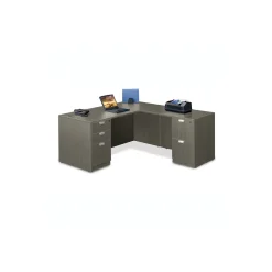 Contemporary Laminate L-Shaped Desk - 66"W x 78D"