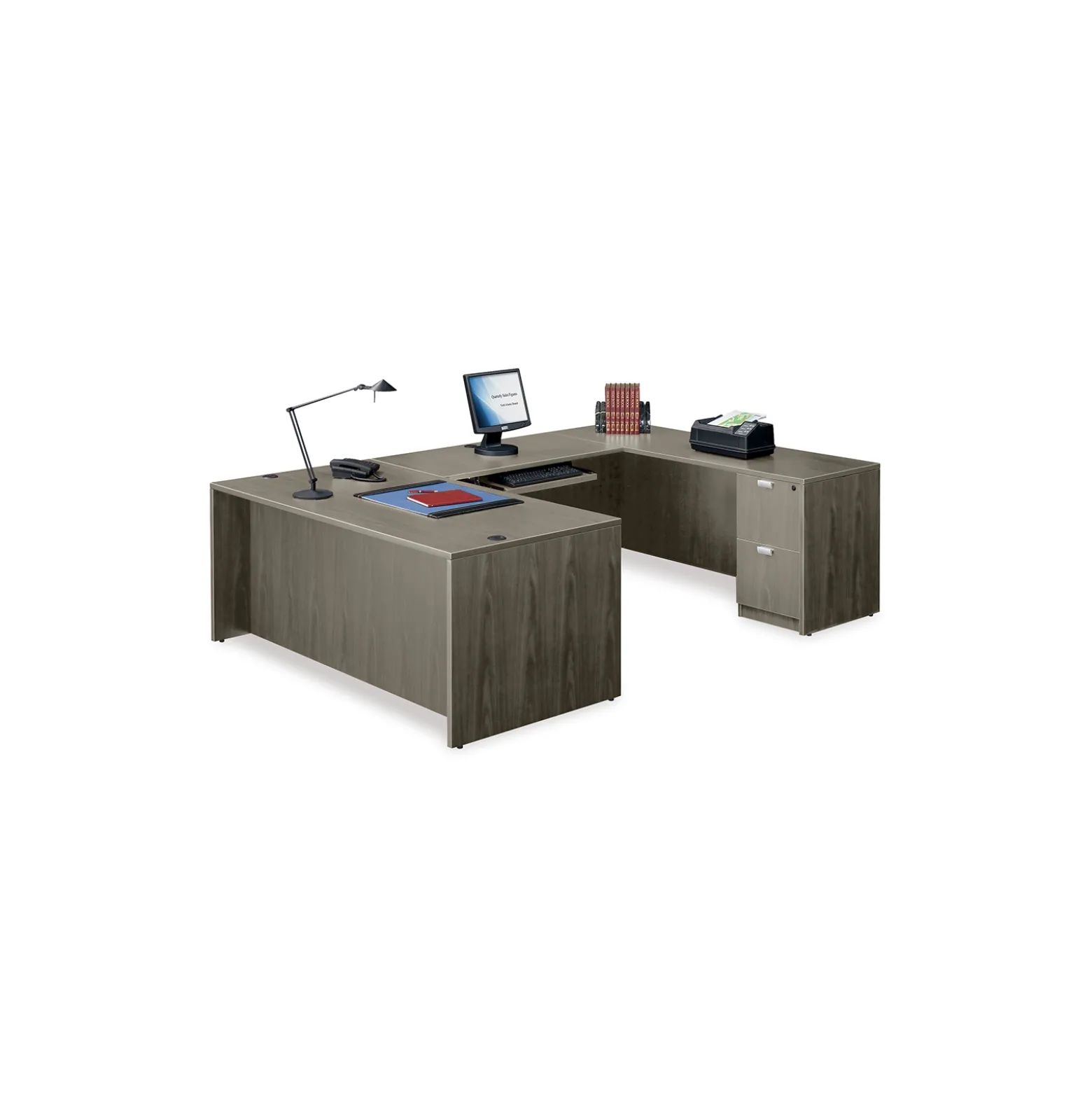 Contemporary Laminate U-Shaped Desk - 71"
