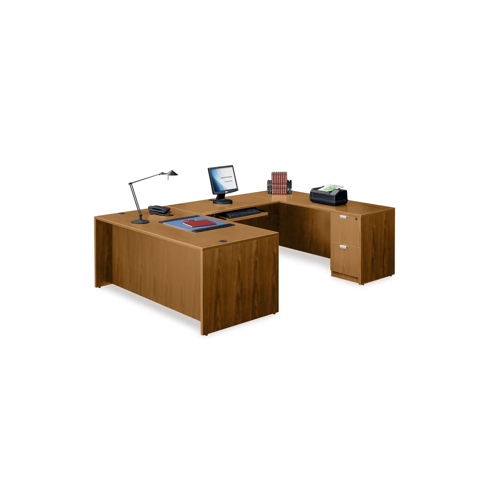 Contemporary Laminate U-Shaped Desk - 71"