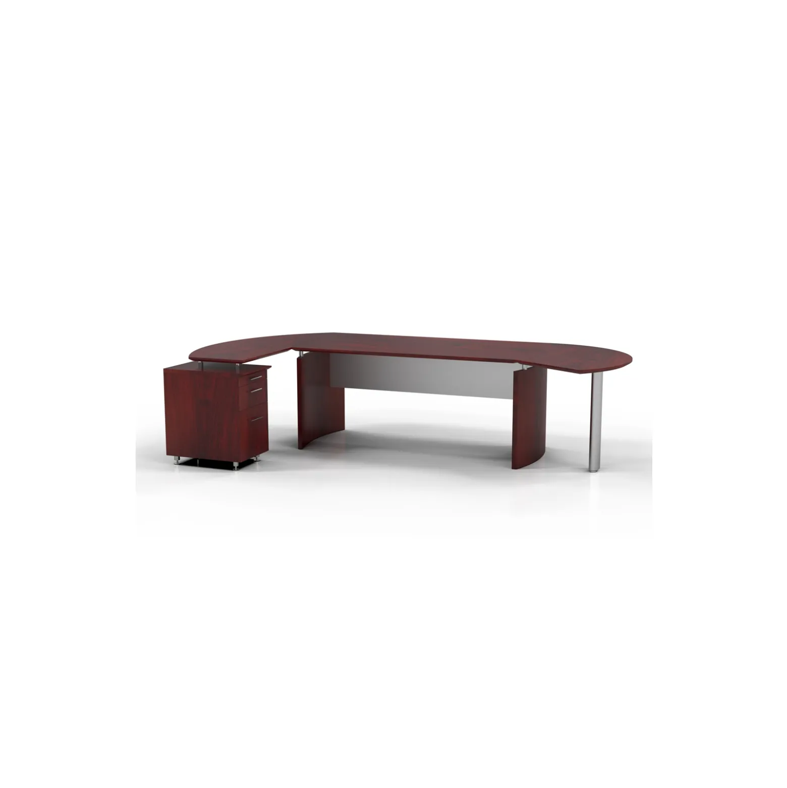 Contemporary L-Desk with Left Return - 116"W x 63"D