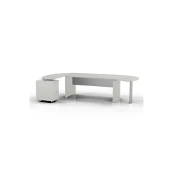 Contemporary L-Desk with Left Return - 116"W x 63"D