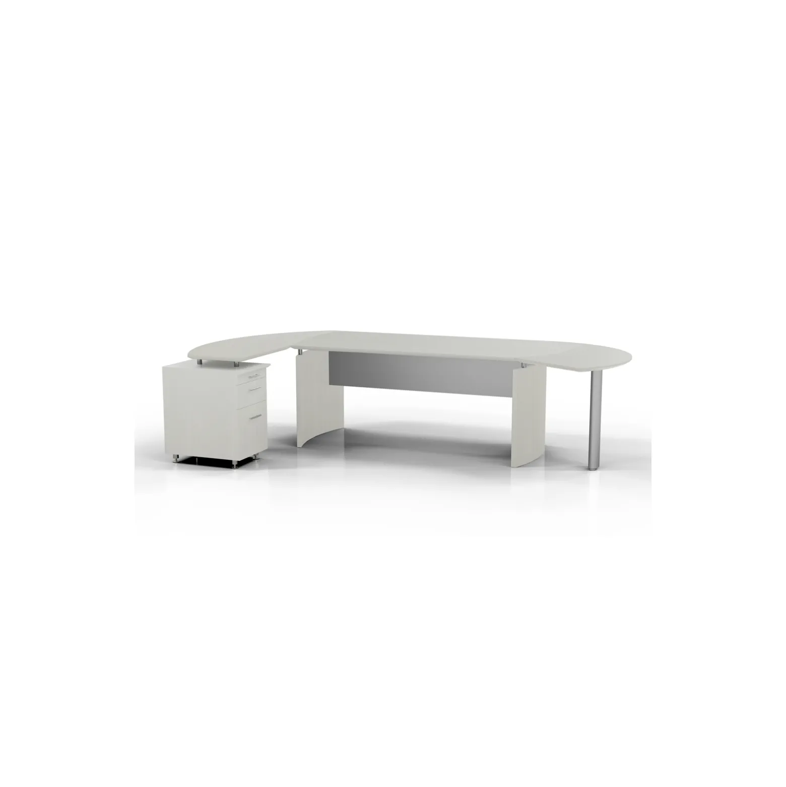 Contemporary L-Desk with Left Return - 116"W x 63"D