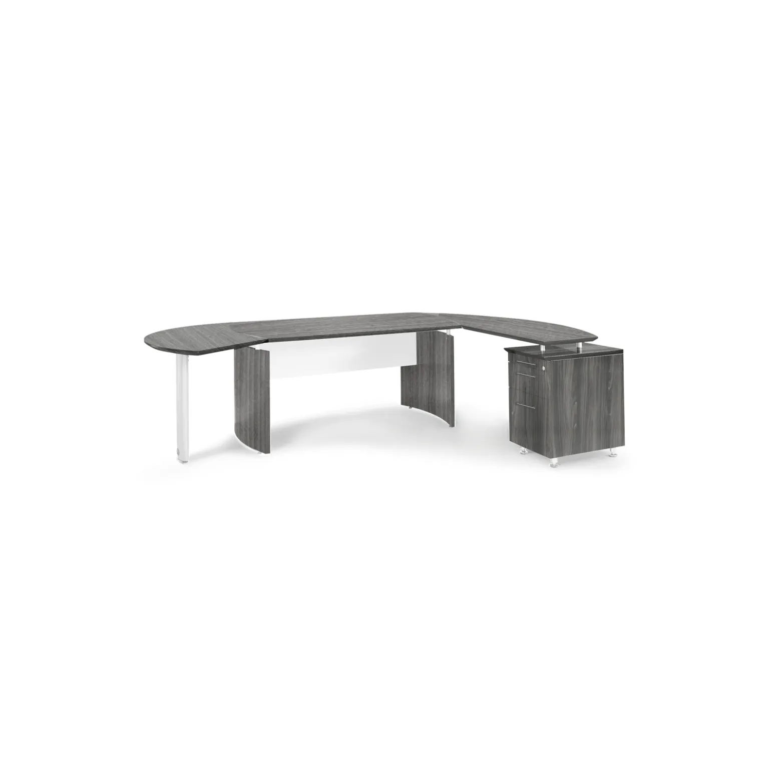 Contemporary L-Desk with Right Return - 116"W x 63"D
