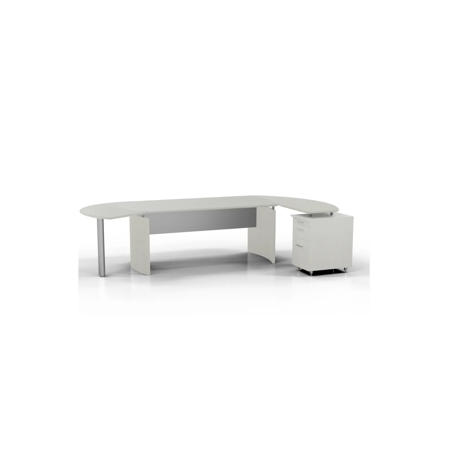 Contemporary L-Desk with Right Return - 116"W x 63"D