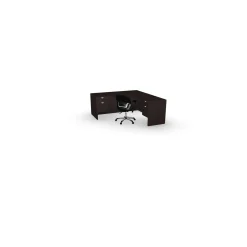 Contemporary L-Shaped Desk with File Storage 71”Wx78”D