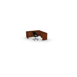 Contemporary L-Shaped Desk with File Storage 71”Wx78”D