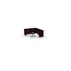 Contemporary L-Shaped Desk with File Storage 71”Wx78”D