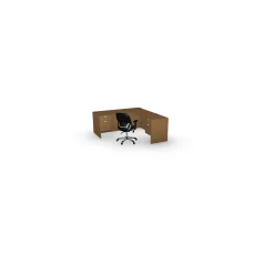Contemporary L-Shaped Desk with File Storage 71”Wx78”D