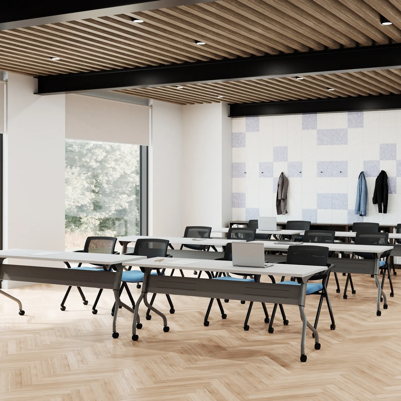 Contemporary Mobile Flip Top Table