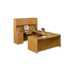 Contemporary Overhead Desk Hutch with Doors - 71"W