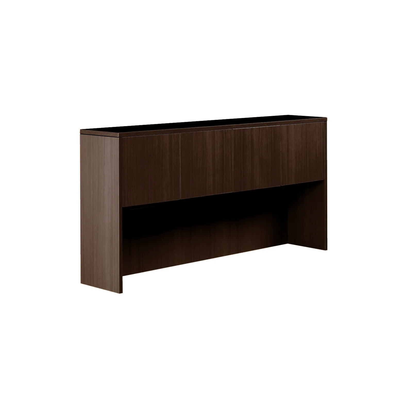 Contemporary Overhead Desk Hutch with Doors - 71"W