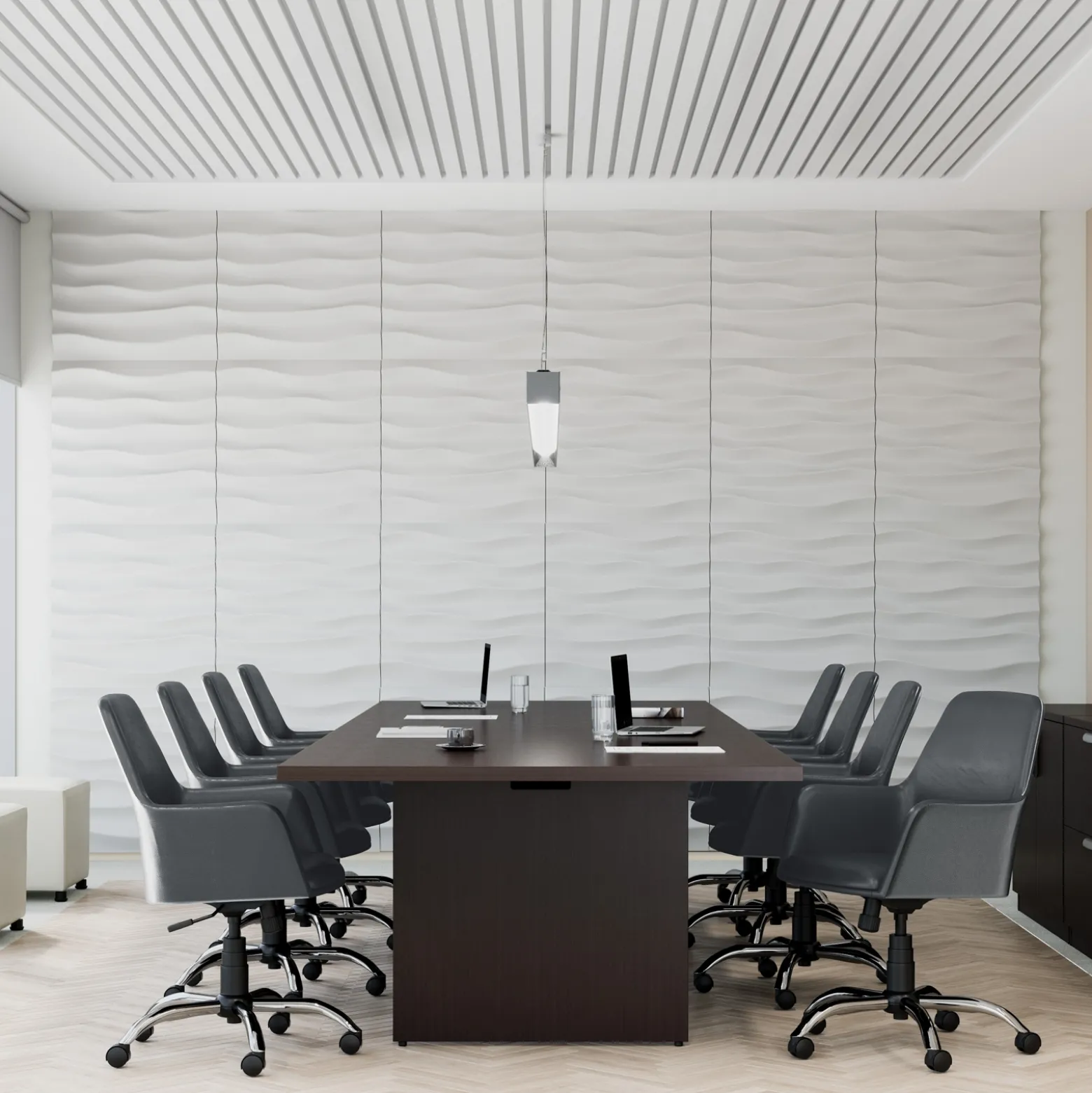 Contemporary Rectangular Conference Table 71"W x 42"D