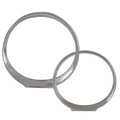 Contemporary Ring Sculptures, Set of Two