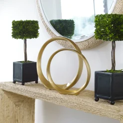 Contemporary Ring Sculptures, Set of Two
