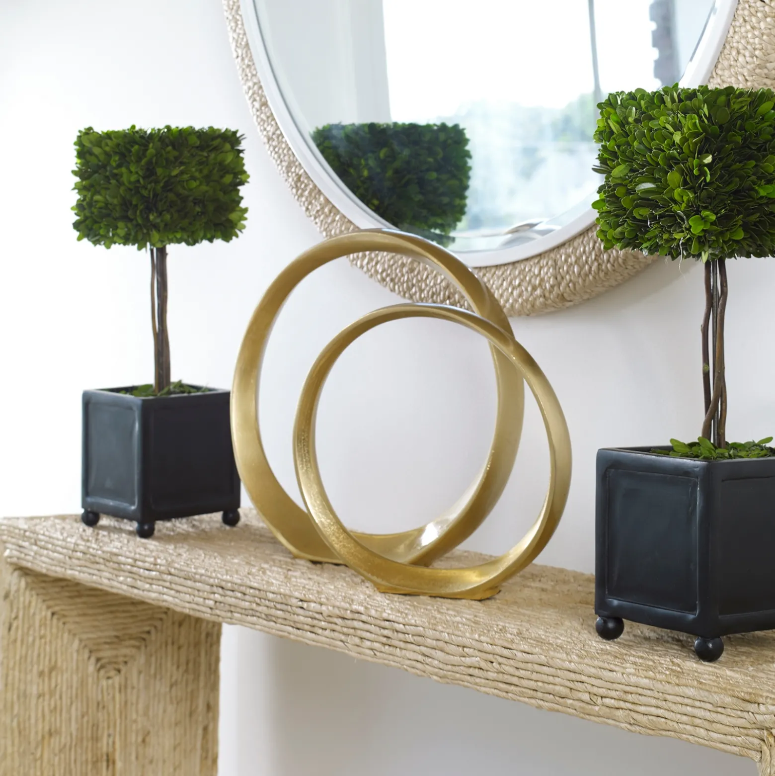 Contemporary Ring Sculptures, Set of Two